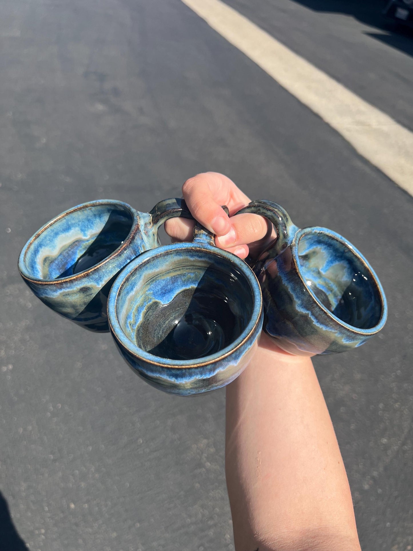 Handmade Blueberry Mugs