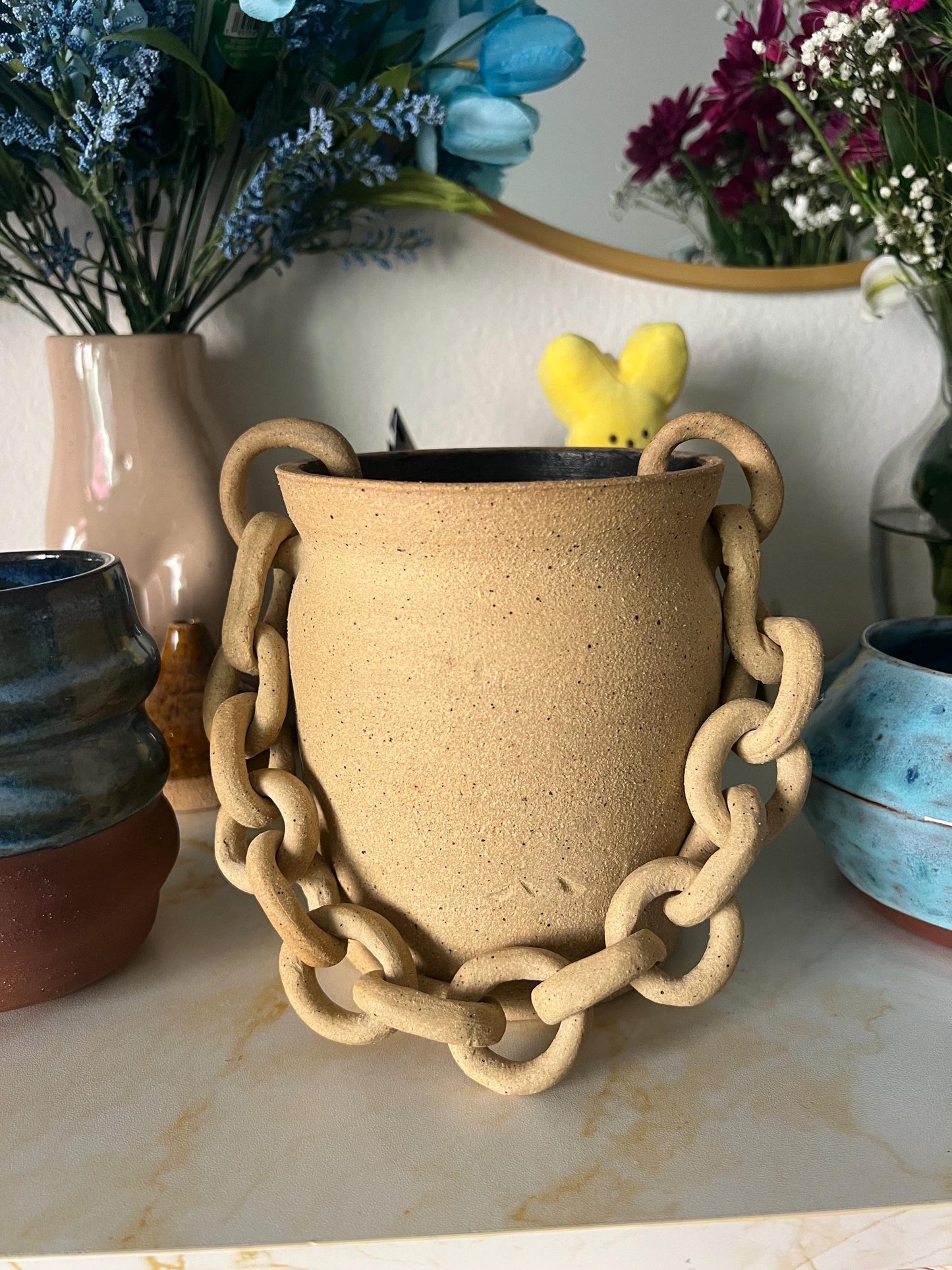 Handmade Ceramic Chain Vase