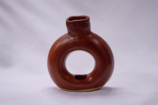 Handmade Ceramic Donut Vase